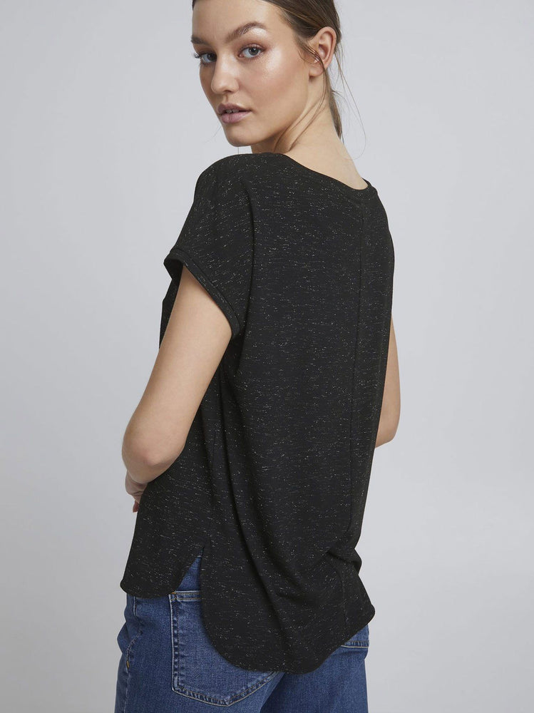 V Neck T Shirt - Black