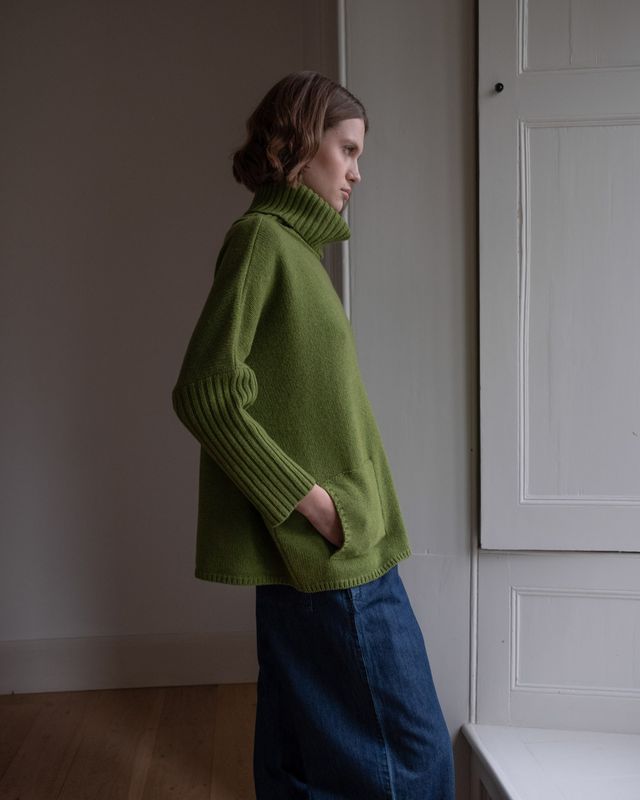 Adela Over-Sized Jumper - Moss