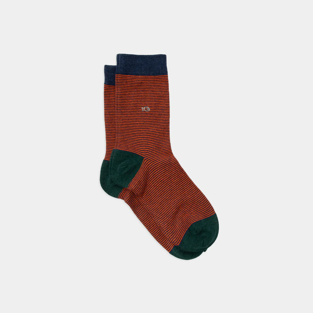 Striped Socks in Combed Cotton  - Horizon