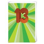 Rainbow Age 13 Greetings Card