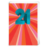 Age 21 Greetings Card