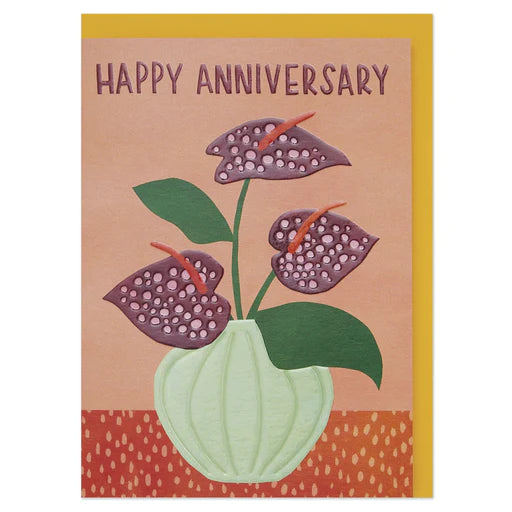 Happy Anniversary Anthurium Card