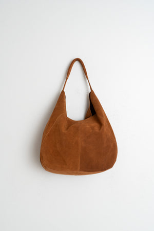 Split Leather Tote Bag - Tabaco