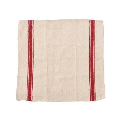 India Cloth Tea-Towel: Red Stripe