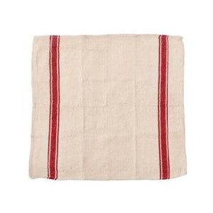India Cloth Tea-Towel: Red Stripe