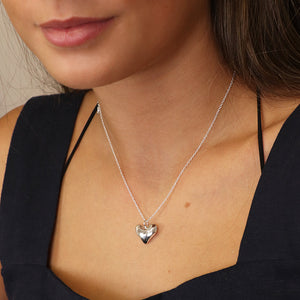 Polished Organic Heart Pendant Necklace