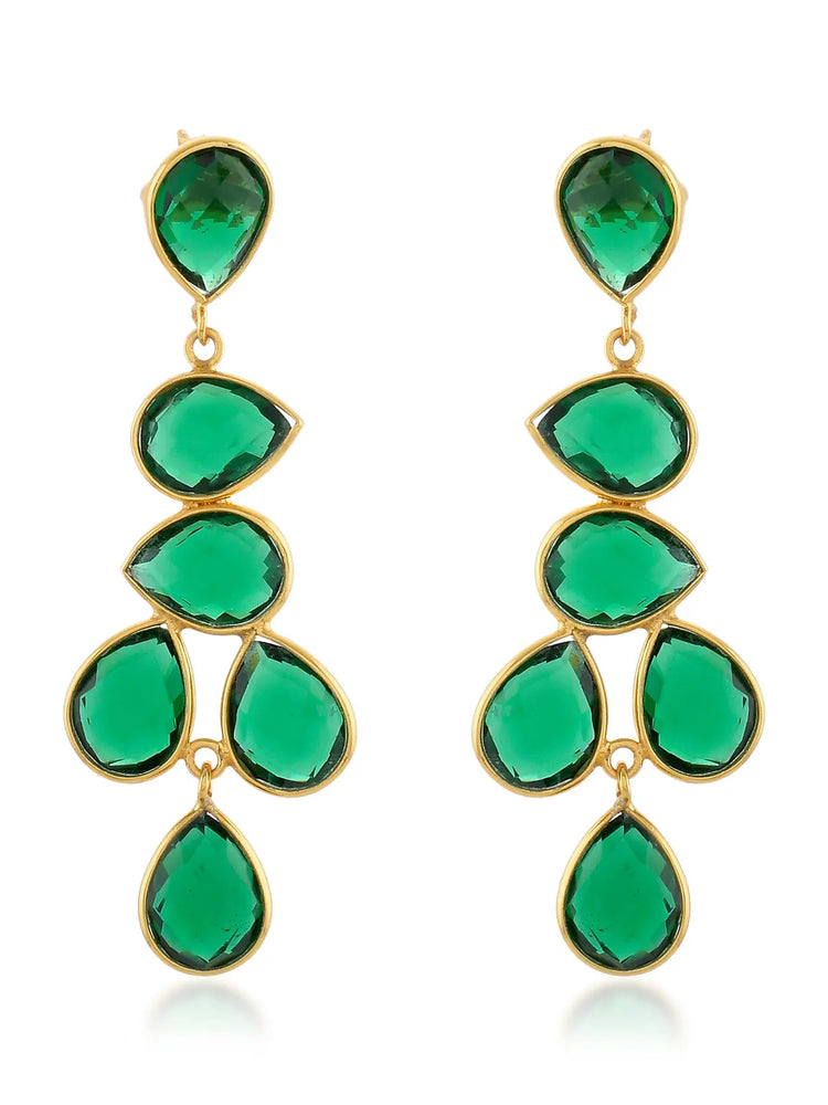 Sheena Earrings - Emerald