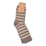 Cosy Socks with Wide Cappuccino Stripes