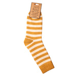 Cosy Socks with Wide Gold Stripes