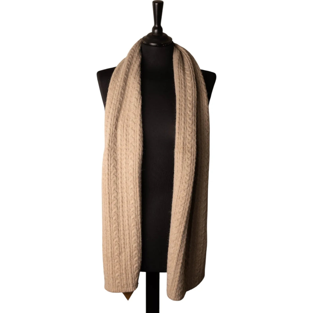 Oatmeal Cable Knit Scarf