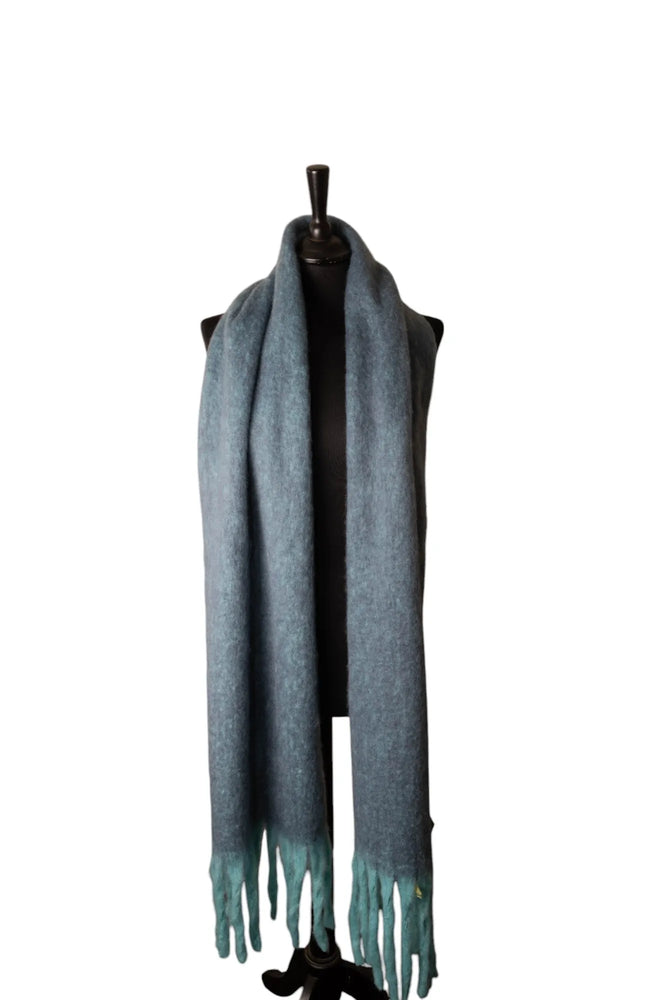 Dark and Light Blue Mottle Super Soft Scarf