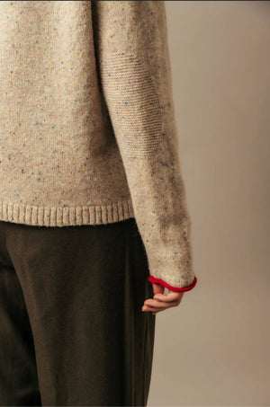Tweed Nep Sweater - Sand