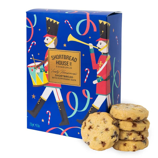 250g Christmas Shortbread With Peppermint Bark - Truly Handmade Biscuits
