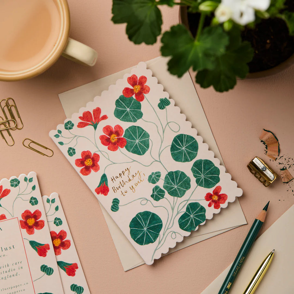 Nasturtiums 'Happy Birthday To You' Card