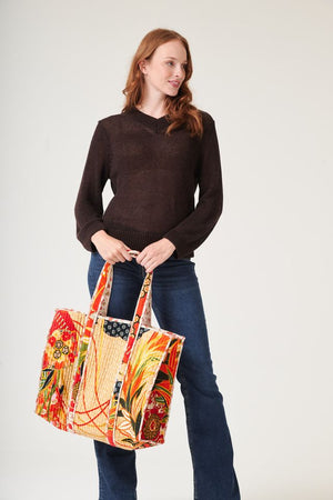 Fans Large Velvet Tote Bag - Scarlet