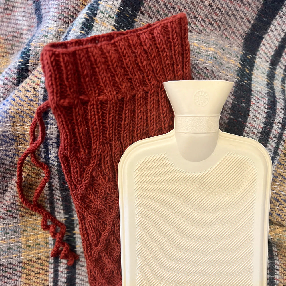 TAMASI Cable Knit Hot Water Bottle Cover. - Fair Trade