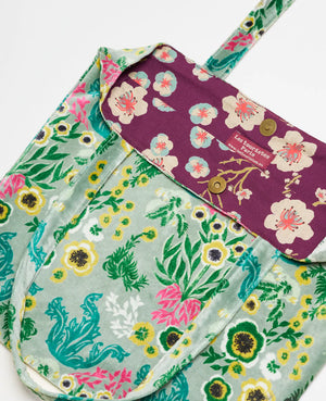 Big Organic Cotton Velvet Tote Bag - Swainston Green