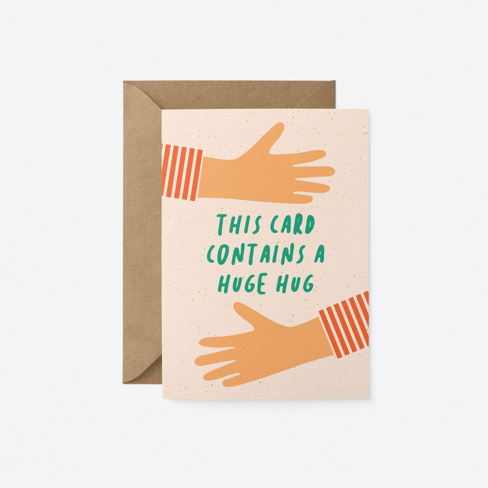 This Card Contains a Huge Hug Card
