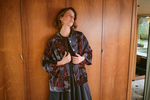 Pagoda Velvet Jacket - Pewter