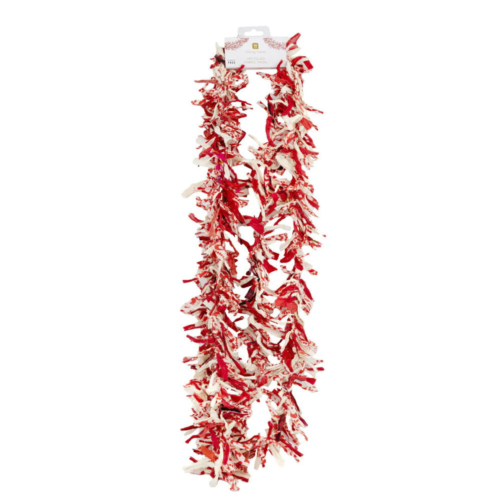 Twilight Upcycled Tinsel - Red and White - 3m