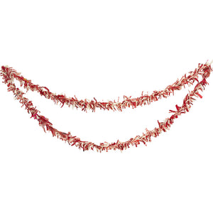 Twilight Upcycled Tinsel - Red and White - 3m