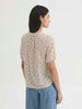 Hellenic Waves Print Top - Ecru