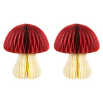 Honeycomb Mushrooms Paper Standing Decorations - Set of 2