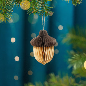 Acorn Honeycomb Paper Hanging Decorations