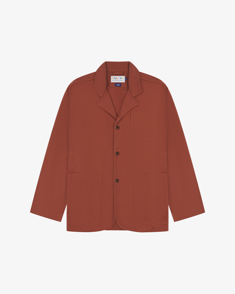Men's Organic Drill Blazer - Chestnut