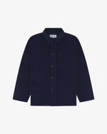 Men's Organic Buttoned Cord Overshirt - Deep Indigo
