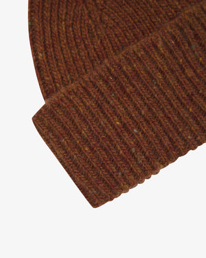 Speckled Donegal Wool Hat - Chestnut