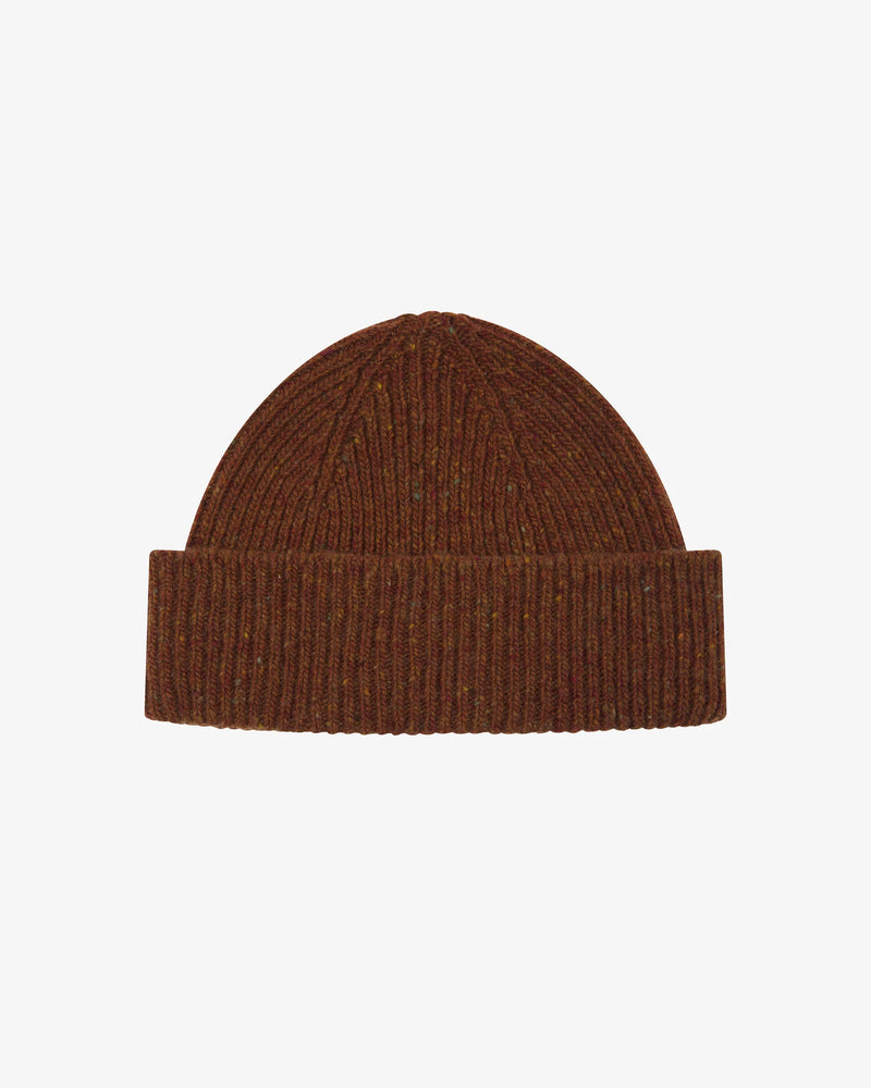 Speckled Donegal Wool Hat - Chestnut