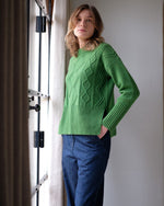 Elle Boxy Jumper - Watercress