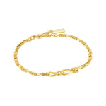 Figaro Chain Gold Bracelet