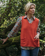 Corry V Neck Tank Top - Inferno