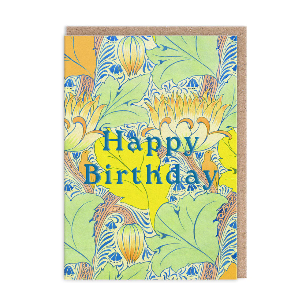 Scalloped Voysey Wildlife Birthday Card