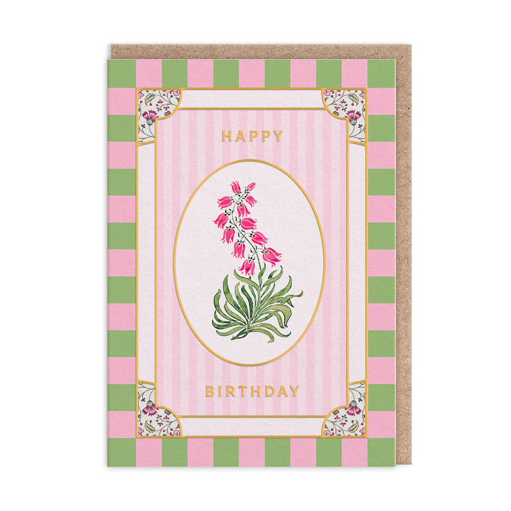 Cottagecore Pink Campanula Birthday Card