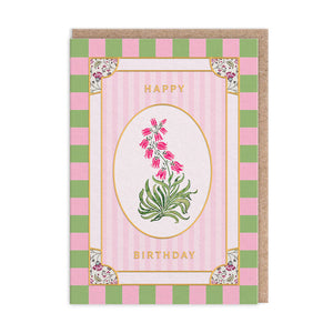 Cottagecore Pink Campanula Birthday Card