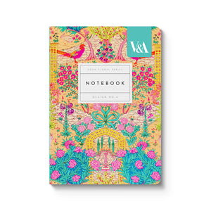 Neon Floral Ornate Garden Premium Perfect Bound Notebook (V and A)