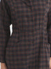 Check Flannel Dress - Grey