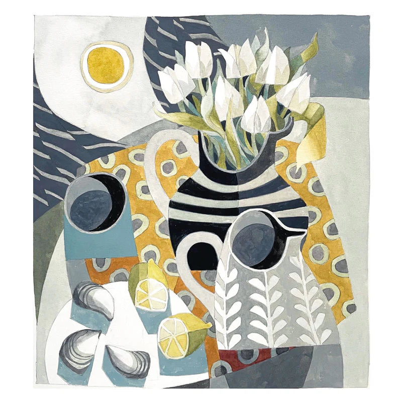 Mussels and Tulips Greetings Card