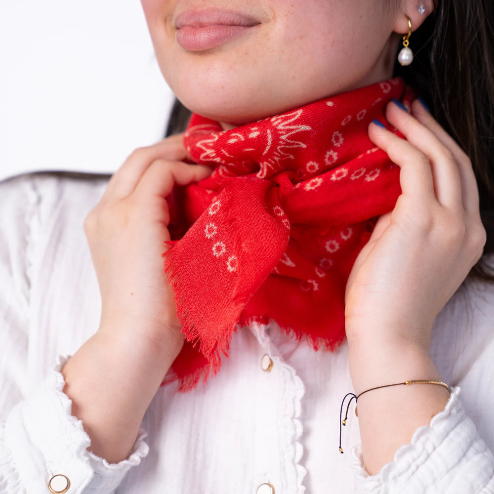 Women's 100% Wool Scarf Alice - Red