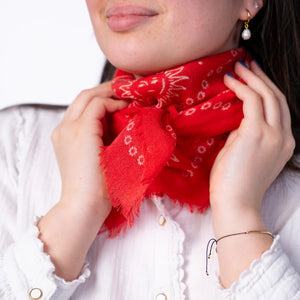 Women's 100% Wool Scarf Alice - Red