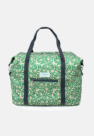 Green Abstract Flowers Weekender Bag - Eco