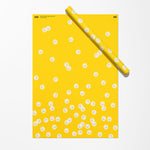 Smiles Gift Wrap Sheet - Yellow