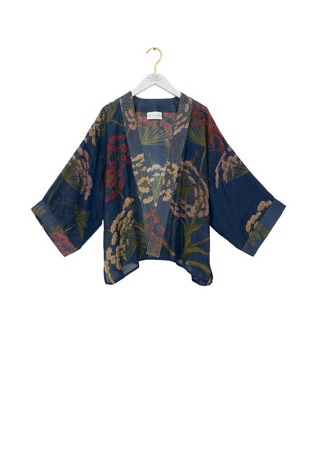 Parsley Seed Kimono in Navy