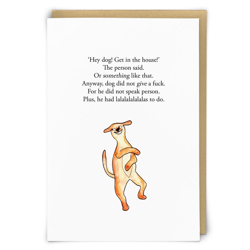 Lala Dog Card