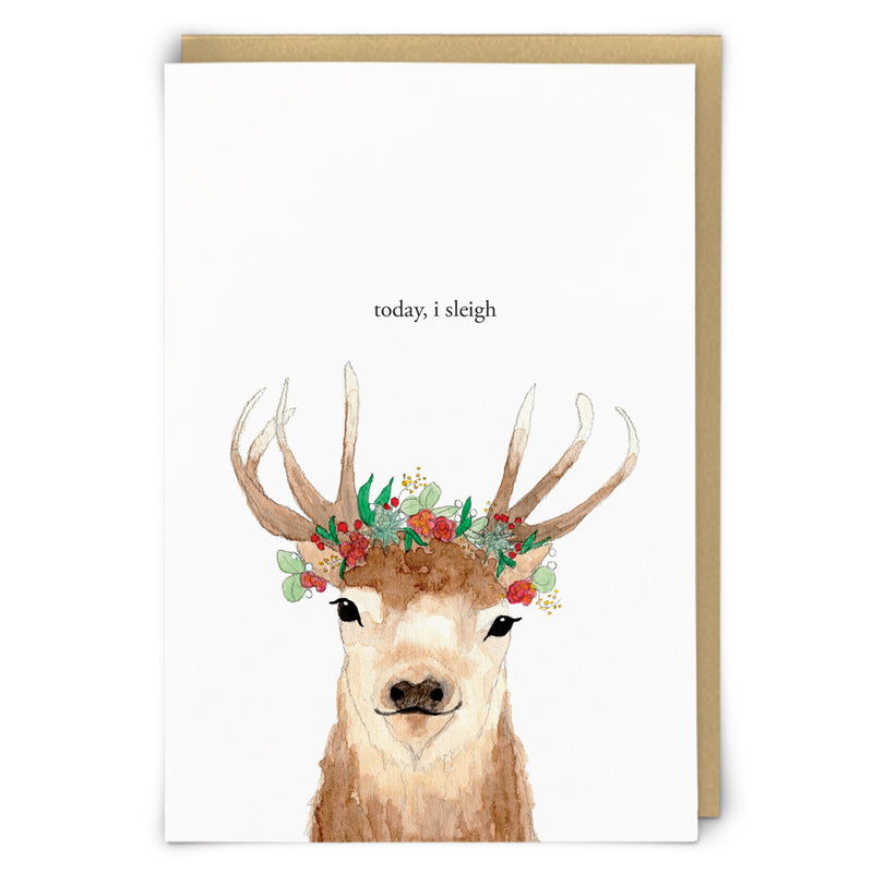 I Sleigh Christmas Card