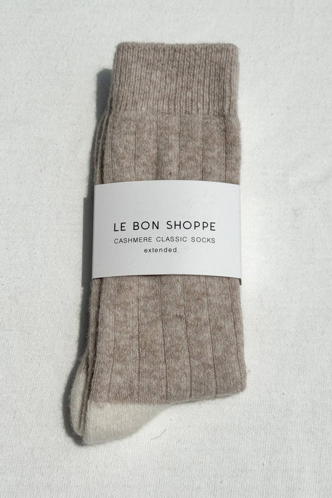 Extended Cashmere Classic Socks: Fawn