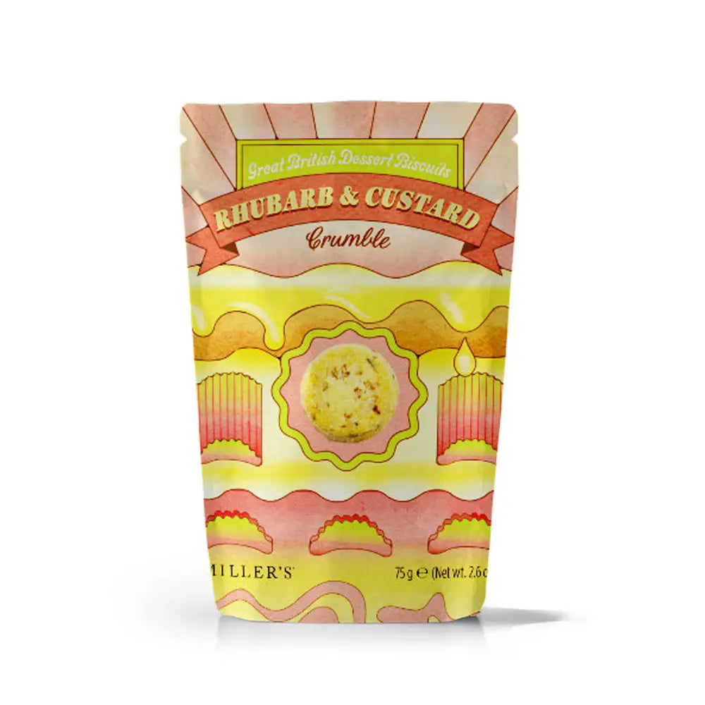 Rhubarb & Custard Crumble Biscuits